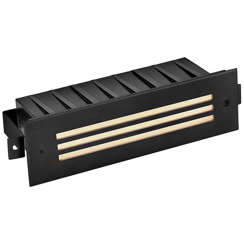 Image 4 HINKLEY LANDSCAPE SPARTA DASH 12V LED Large Louvered Brick Light Black more views
