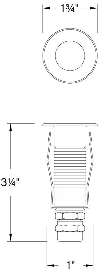 Image 3 Hinkley Landscape Sparta Dot Small LED Button 1.75" Stainless Steel Black more views