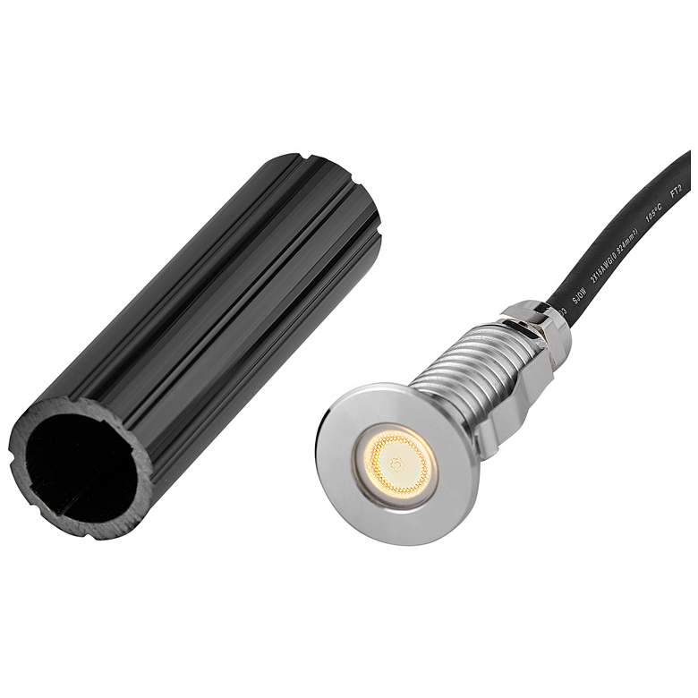 Image 4 Hinkley Landscape Sparta Dot Small LED Round Button 1.75" Stainless St more views