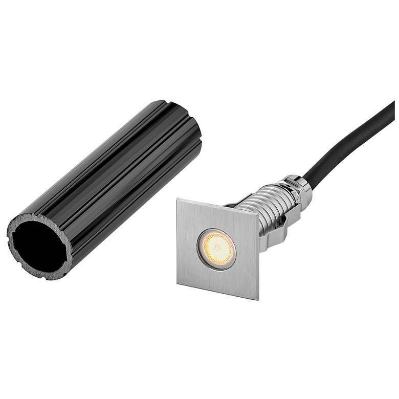 Image 2 Hinkley Landscape Sparta Dot Small LED Square Button 1.75" Stainless S more views