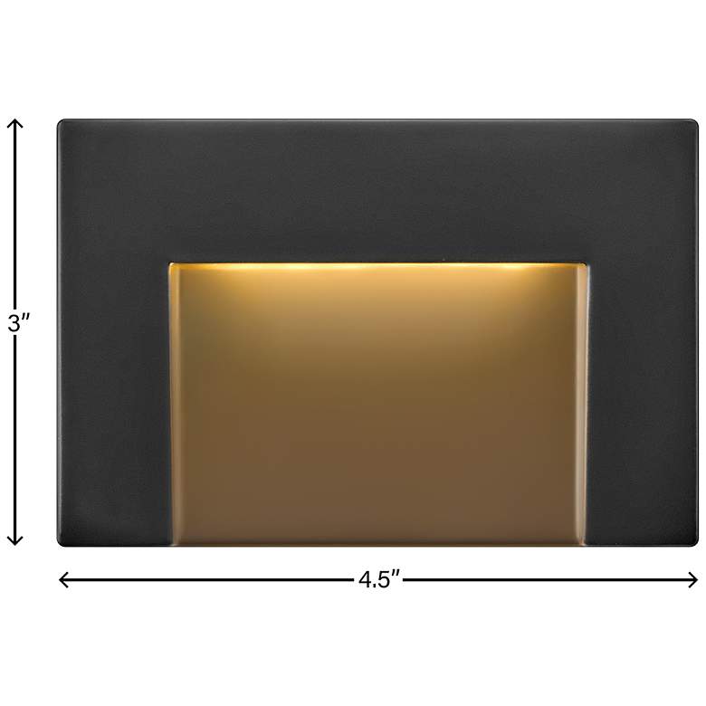 Image 4 Hinkley Landscape Taper Deck Sconce Horizontal 4.5" Satin Black more views
