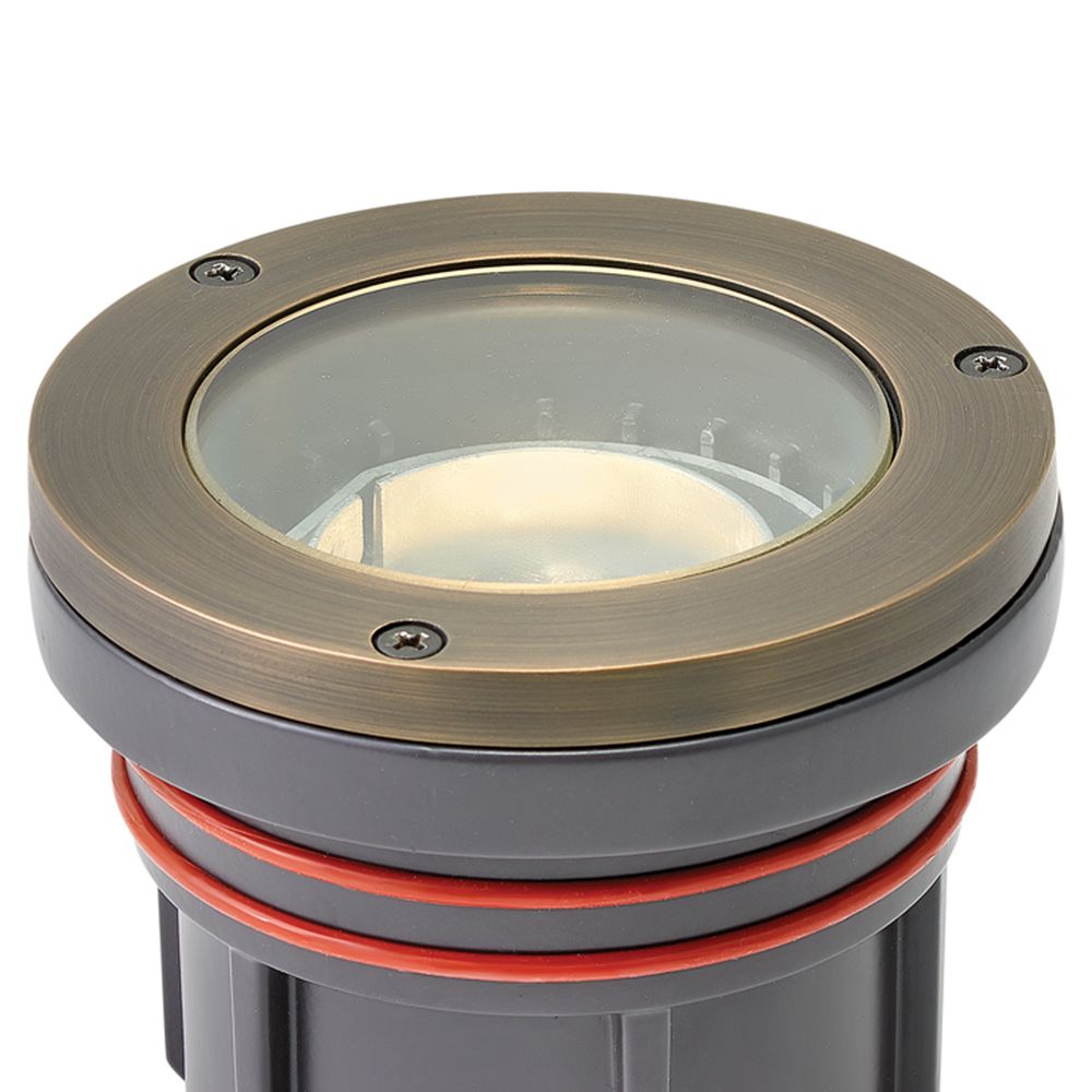 Image 4 Hinkley Landscape Well Light LED 2700K Flat Top 4.5" Matte Bronze more views