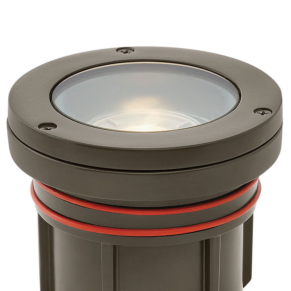 Image 4 Hinkley Landscape Well Light Variable Output LED 3000K Flat Top 4.5" Bronze more views