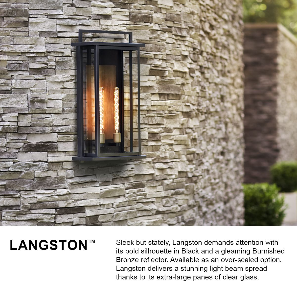 Image 4 Hinkley Langstone 13 1/2" High Black Outdoor Wall Light more views
