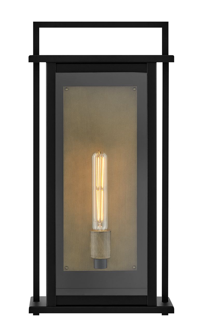 Image 3 Hinkley Langstone 22 1/4" Wide Black Finish Lantern Outdoor Wall Light more views