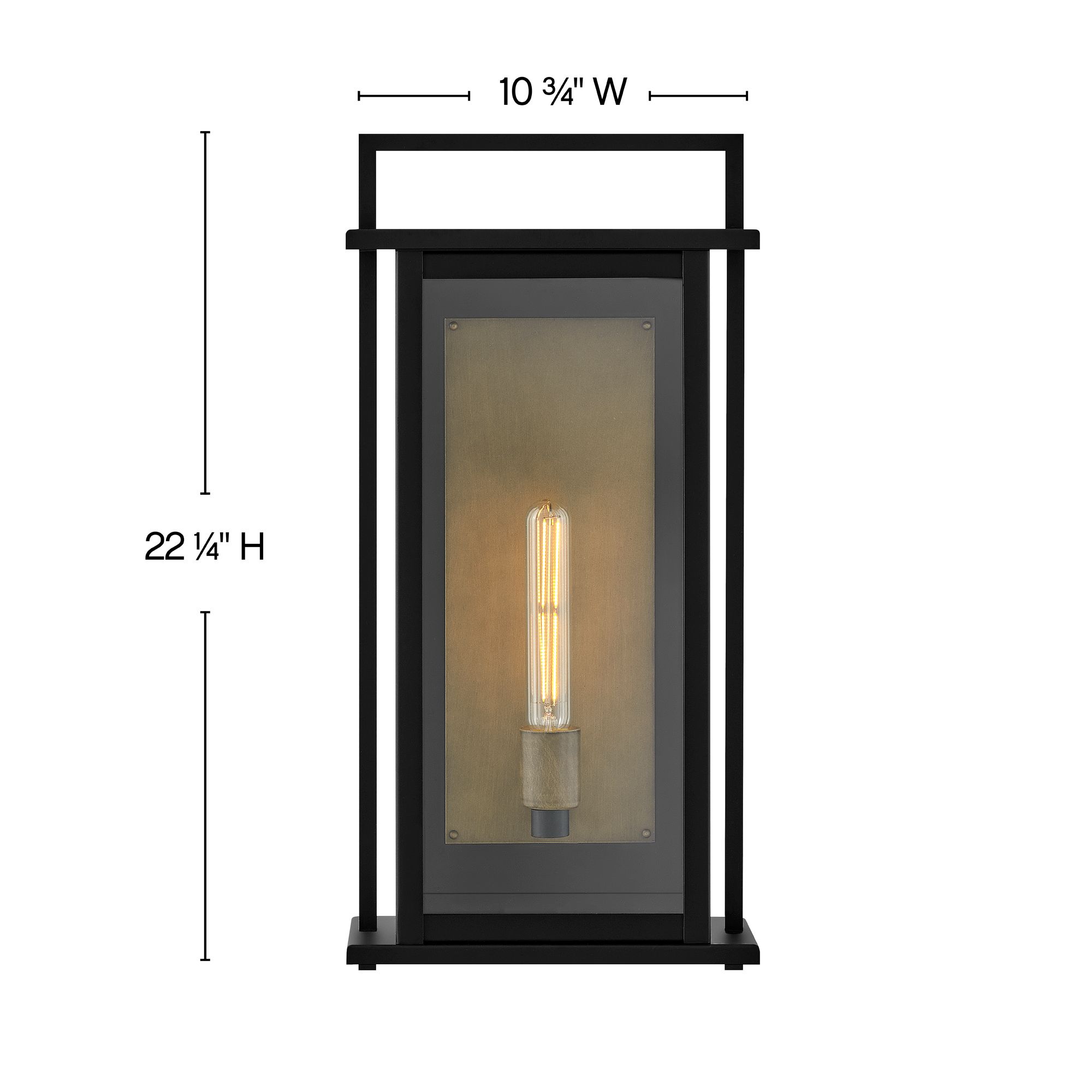 Image 4 Hinkley Langstone 22 1/4" Wide Black Finish Lantern Outdoor Wall Light more views