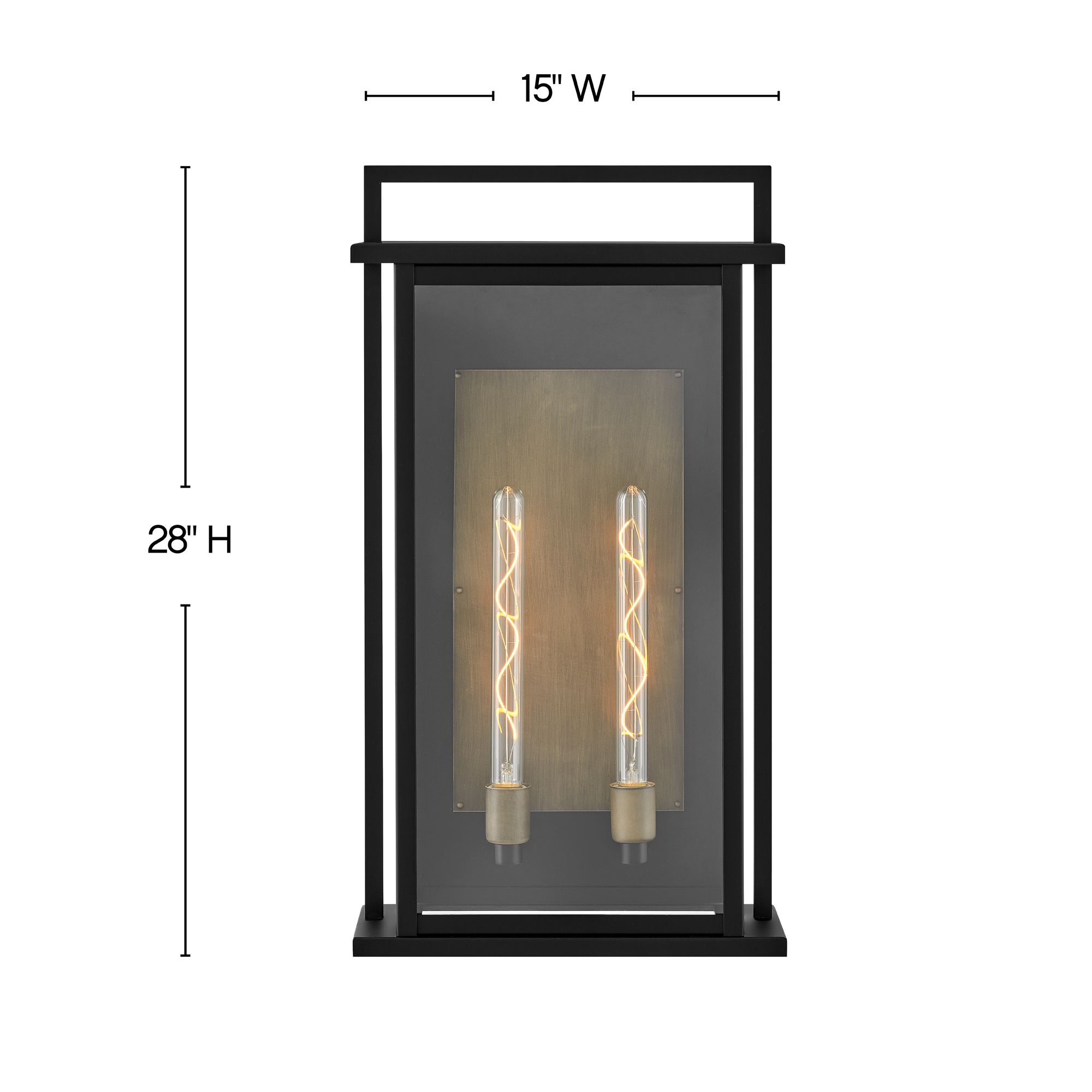 Image 4 Hinkley Langstone 28" High Black 2-Light Outdoor Wall Light more views