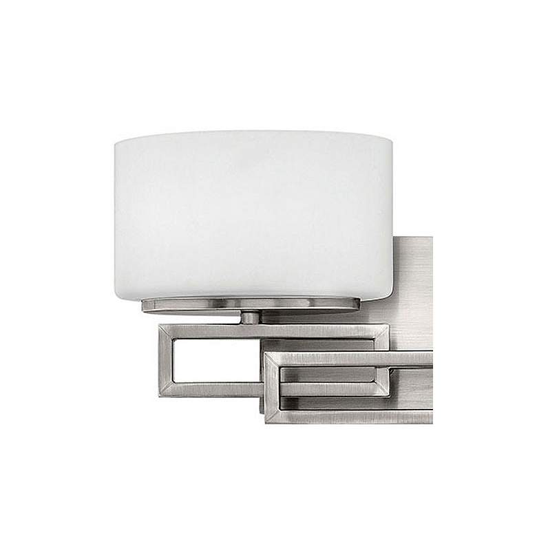 Image 2 Hinkley Lanza 16 1/2" Wide Nickel and Opal Glass Bathroom Wall Light more views