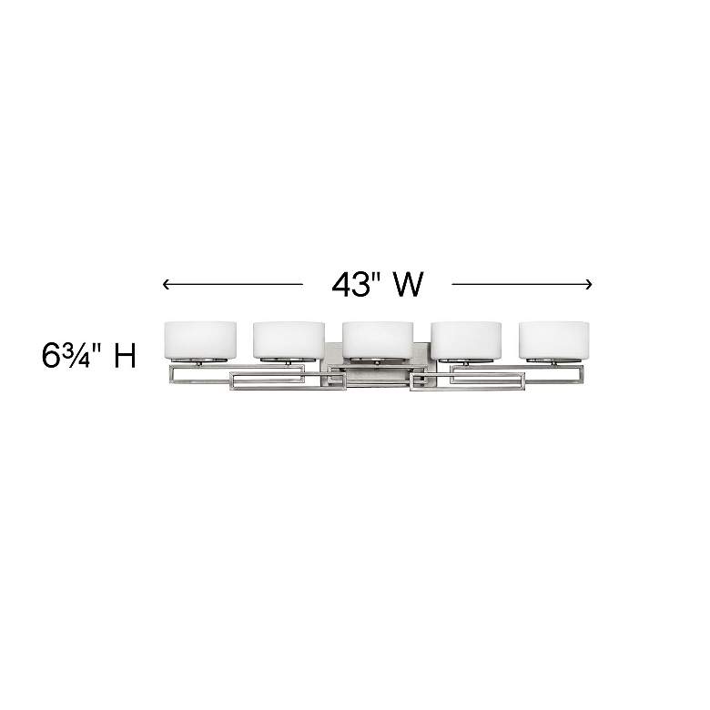 Image 4 Hinkley Lanza 43" Wide Antique Nickel 5-Light Bath Light more views