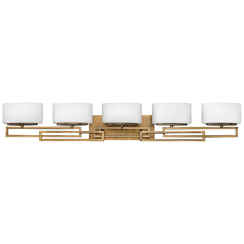 Image 1 Hinkley Lanza 43" Wide Brushed Bronze 5-Light LED Bath Light