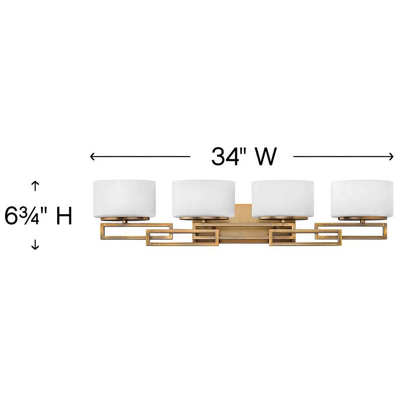 Image 4 Hinkley Lanza Bronze 34" Wide Bathroom Wall Light more views