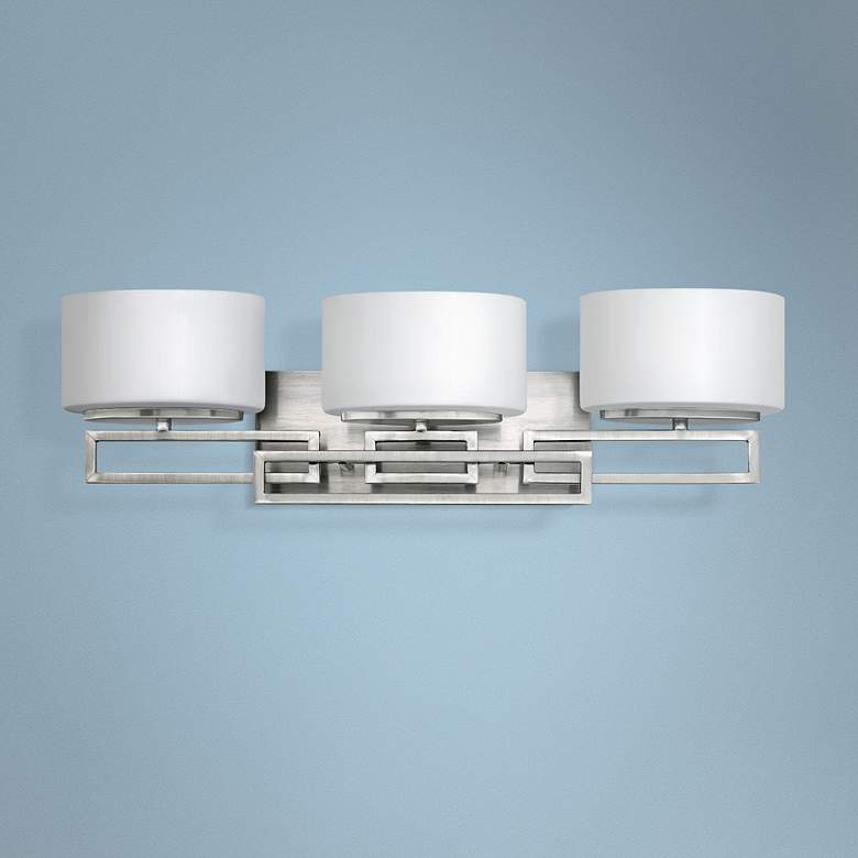 Image 1 Hinkley Lanza Nickel 25" Wide Bathroom Wall Light