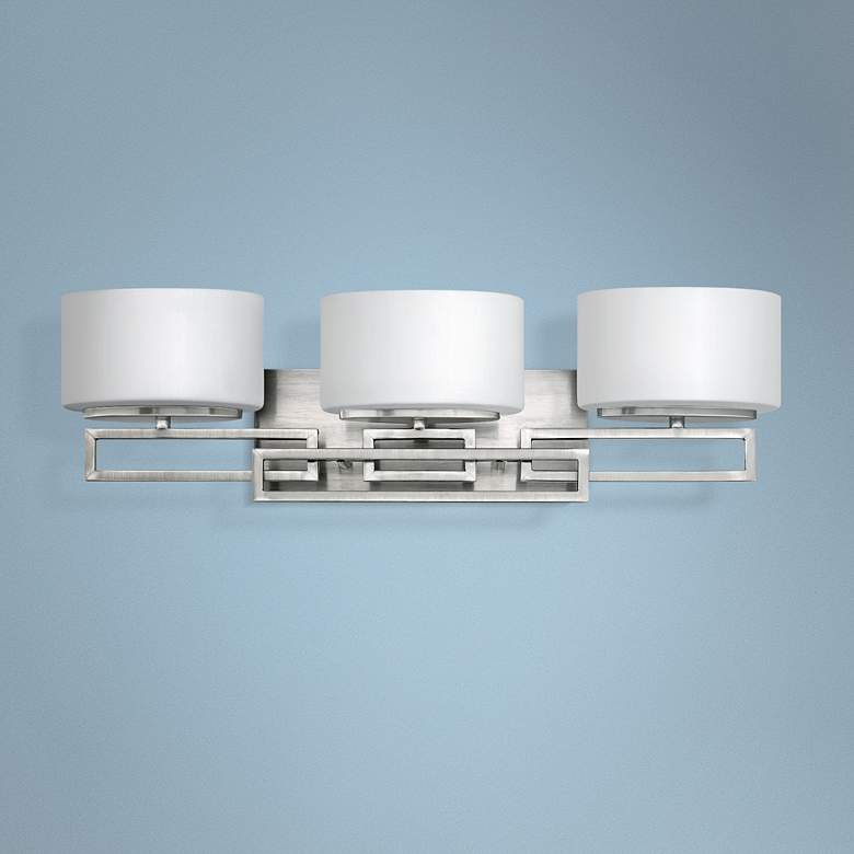 Image 1 Hinkley Lanza Nickel 25 inch Wide Bathroom Wall Light