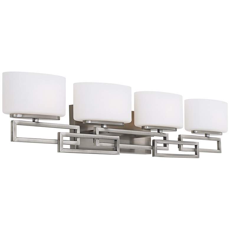 Image 2 Hinkley Lanza Nickel 34" Wide Bathroom Wall Light