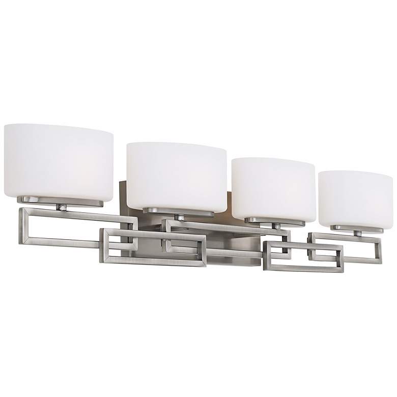 Image 2 Hinkley Lanza Nickel 34 inch Wide Bathroom Wall Light