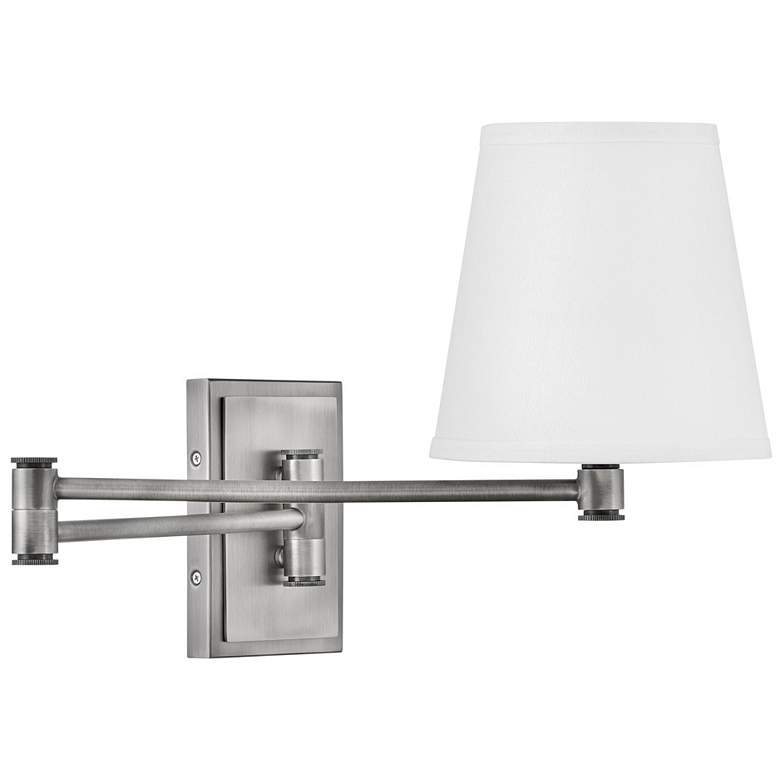 Image 1 Hinkley Lark Beale 11 1/2" High Antique Nickel Swing Arm Wall Light