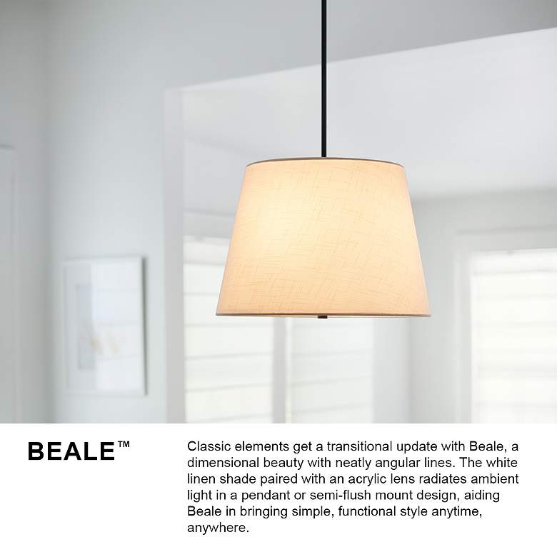 Image 2 Hinkley Lark Beale 14" Wide Lacquered Brass Ceiling Light more views