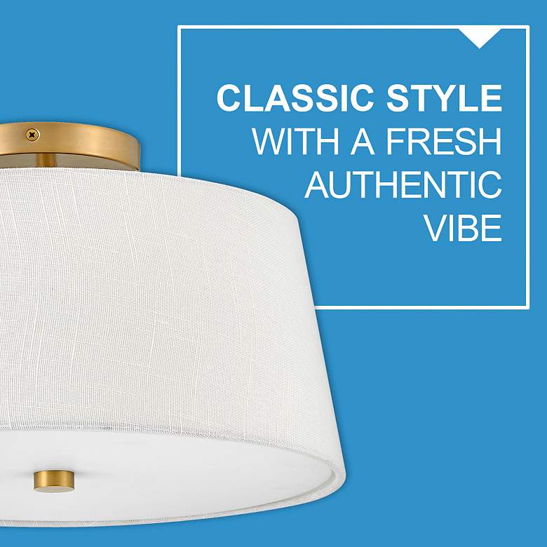 Image 4 Hinkley Lark Beale 14" Wide Lacquered Brass Ceiling Light more views