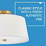 4_Hinkley Lark Beale 14" Wide Lacquered Brass Ceiling Light more views
