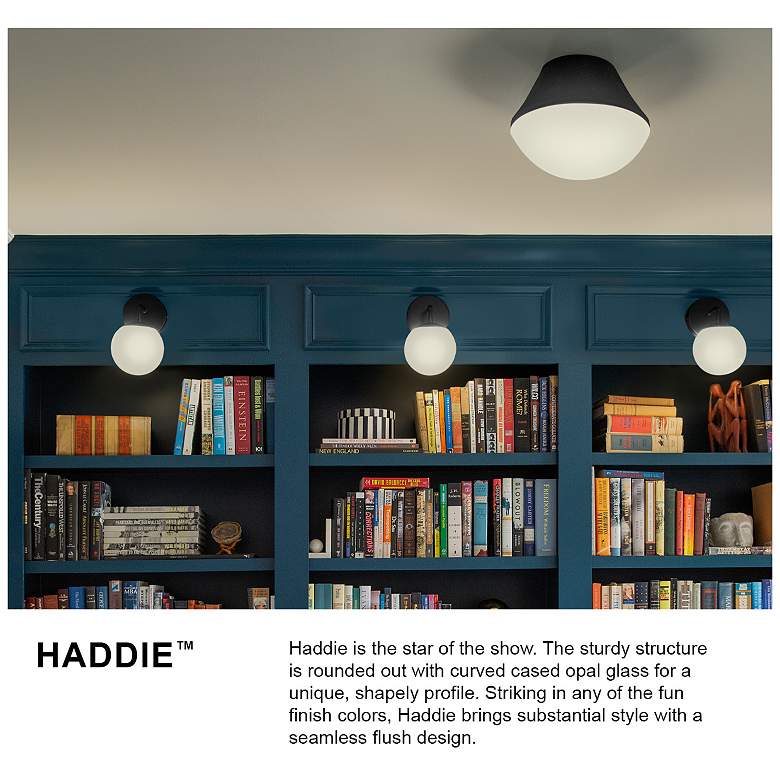 Image 6 Hinkley Lark Haddie 11" Wide Small Modern Black Finish Flush Mount more views