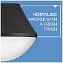 7_Hinkley Lark Haddie 11" Wide Small Modern Black Finish Flush Mount more views