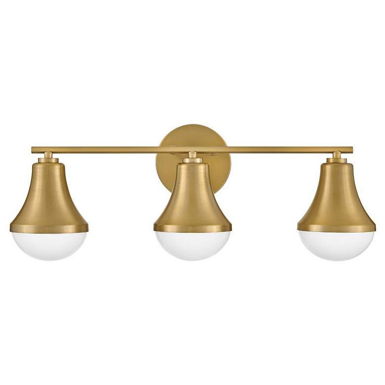 Image 1 Hinkley Lark Haddie 24" Wide 3-Light Lacquered Brass Bath Fixture