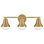 1_Hinkley Lark Haddie 24" Wide 3-Light Lacquered Brass Bath Fixture