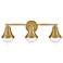 Hinkley Lark Haddie 24" Wide 3-Light Lacquered Brass Bath Fixture
