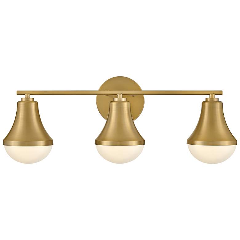 Image 2 Hinkley Lark Haddie 24" Wide 3-Light Lacquered Brass Bath Fixture more views