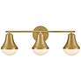 2_Hinkley Lark Haddie 24" Wide 3-Light Lacquered Brass Bath Fixture more views