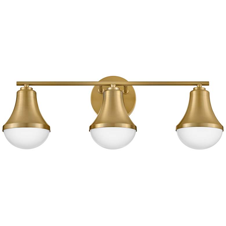 Image 3 Hinkley Lark Haddie 24" Wide 3-Light Lacquered Brass Bath Fixture more views