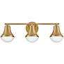 3_Hinkley Lark Haddie 24" Wide 3-Light Lacquered Brass Bath Fixture more views