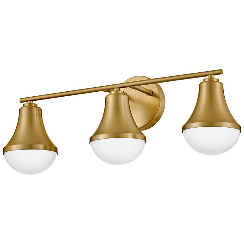Image 4 Hinkley Lark Haddie 24" Wide 3-Light Lacquered Brass Bath Fixture more views