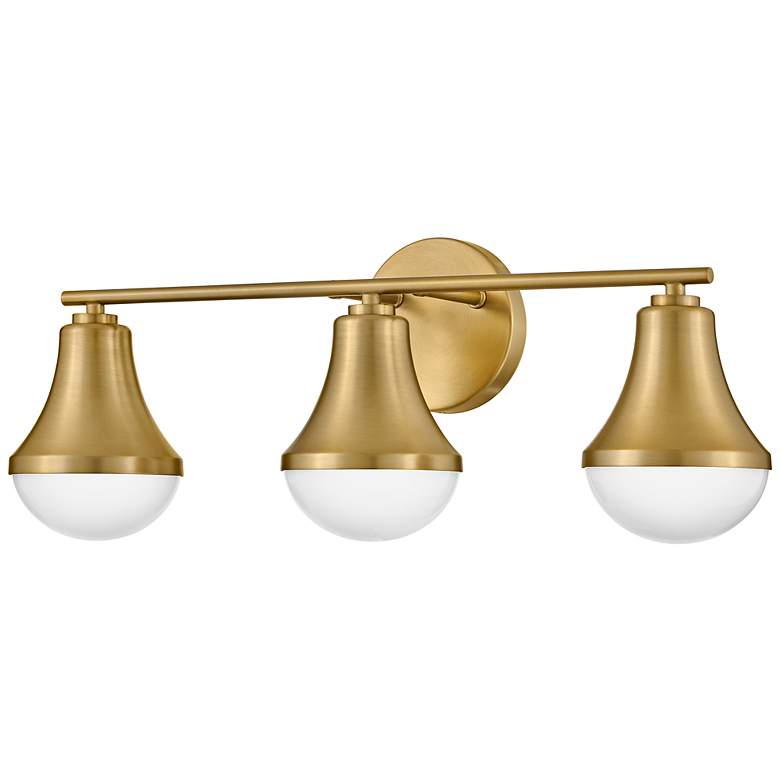 Image 5 Hinkley Lark Haddie 24" Wide 3-Light Lacquered Brass Bath Fixture more views