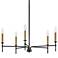 Hinkley Lark-Hux 28" Wide Modern Black and Lacquered Brass Chandelier