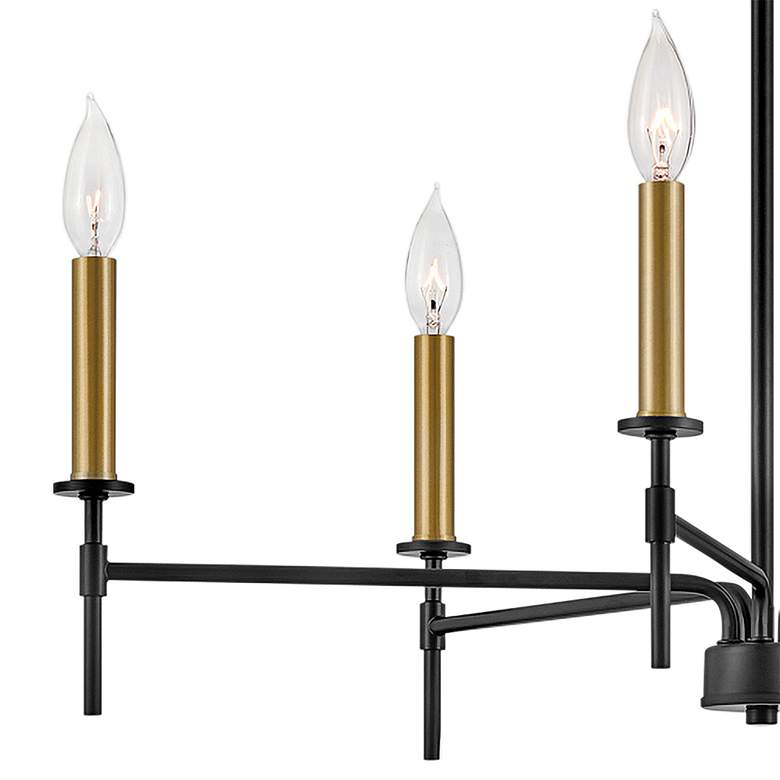 Image 4 Hinkley Lark-Hux 28" Wide Modern Black and Lacquered Brass Chandelier more views