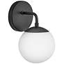 1_Hinkley Lark-Julep 10" High Black Metal Opal Glass Wall Light