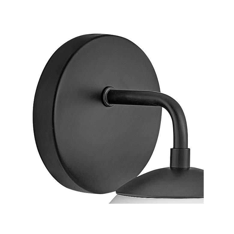 Image 2 Hinkley Lark-Julep 10" High Black Metal Opal Glass Wall Light more views