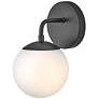 3_Hinkley Lark-Julep 10" High Black Metal Opal Glass Wall Light more views