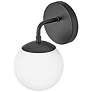 5_Hinkley Lark-Julep 10" High Black Metal Opal Glass Wall Light more views