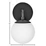7_Hinkley Lark-Julep 10" High Black Metal Opal Glass Wall Light more views