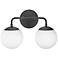 Hinkley Lark-Julep 10" High Black Steel 2-Light Wall Light