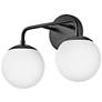 5_Hinkley Lark-Julep 10" High Black Steel 2-Light Wall Light more views
