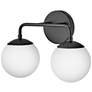 7_Hinkley Lark-Julep 10" High Black Steel 2-Light Wall Light more views