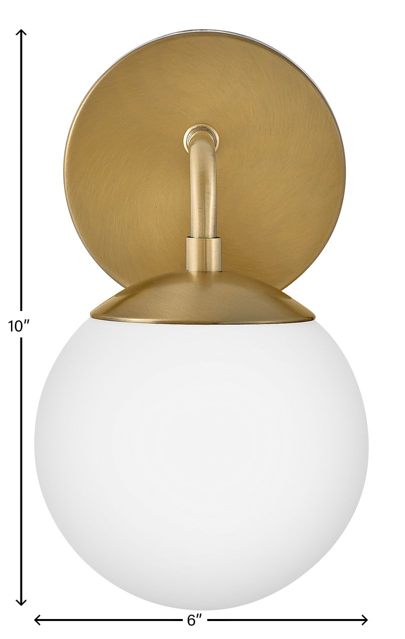 Hinkley Lark-Julep 10" High Modern Lacquered Brass Wall Sconce