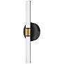 Thumbnail1 of Hinkley Lark Kai 16 3/4" Wide Black and Lacquered Brass LED Bath Light