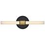 Thumbnail2 of Hinkley Lark Kai 16 3/4" Wide Black and Lacquered Brass LED Bath Light more views