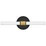 Thumbnail3 of Hinkley Lark Kai 16 3/4" Wide Black and Lacquered Brass LED Bath Light more views