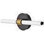 Thumbnail4 of Hinkley Lark Kai 16 3/4" Wide Black and Lacquered Brass LED Bath Light more views