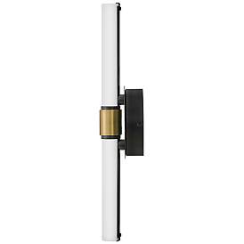 Image5 of Hinkley Lark Kai 16 3/4" Wide Black and Lacquered Brass LED Bath Light more views
